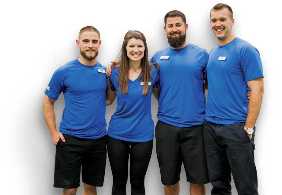 A group of Plymouth Fitness trainers smiling