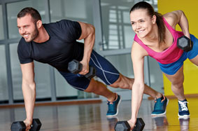 Couple in Bootcamp Burn class
